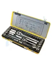 STANLEY 50 Pce 1/4" & 1/2" Metric & A/F Socket Set 89.535 89-535