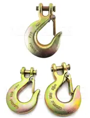 3/8, 5/16", 1/4" Clevis Slip Hook w/ Safety Spring Latch Grab Hook CHOOSE SIZE