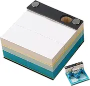 3D Memo - Tear Sticky Note Tamps, Creative Carving Memo Pad with Pen Holder | 3D Architecture Block-Block for Office Decor, Artistic Office Publication Notes