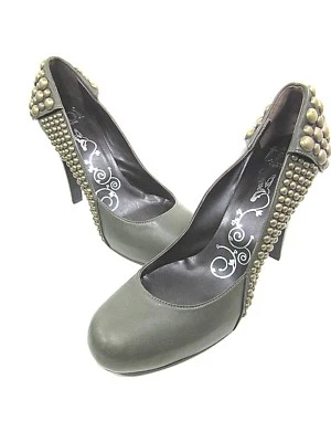 TIBI WOMEN'S TIGRIS PLATFORM PUMP, MILITARY NAPPA, US SIZE 10 M, NEW