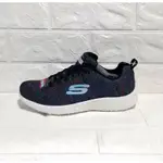 SKECHERS 12740BKMT BURST-NEW INFLUENCE 彩虹 白底 透氣 女鞋