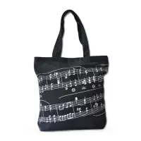 在飛比找momo購物網優惠-【KM MUSIC】手提袋 棉布帆布手提袋 購物袋 單肩包(