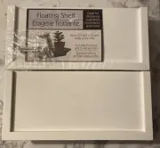 Small White Floating Shelf PVC Plastic and Hanging Hardware Holds 2 X $13.99