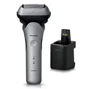 Panasonic Men's Shaver Lamb Dash 3-Blade Silver with Fully Automatic Cleaner Can