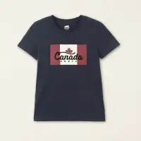 在飛比找新光三越 skm online優惠-Roots女裝-加拿大日系列 加拿大國旗有機棉修身短袖T恤(
