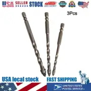 3pcs Four-Flute Eccentric Drill Drilling Glass Tile Punching Triangle Drill bit