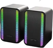 JSEIAJB Speaker Desktop Laptop Wired Computer Games Esports Speaker Home Heavy Bass Stereo(White-Dinosaur Doodle4)