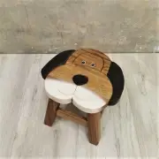 Solid Timber Wooden Kids Toddler Adult Step Shoes Changing Stool Toy Chair Dog