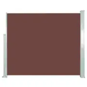 Retractable Side Awning Sun Outdoor Blinds Privacy Screen Canopy 120x300cm Brown