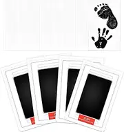Inkless Hand and Footprint Kit, Baby Footprint Kit, Baby Hand and Footprint Kit, Safe Non-Toxic for Baby Feet and Hands, 4 Pcs Ink Pad and 8 Pcs Imprint Cards, Pet Puppy Paw Print (Black)