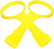 MOBUTOFU 1 Pair Pull Rings Infant Bed Stand up Rings for Walking Exercise Safe Hanging Rings for Toddler Bed Lightweight Portable Yellow