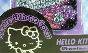 【震撼精品百貨】Hello Kitty 凱蒂貓 HELLO KITTY iPhone4貼鑽手機殼-黑星星 震撼日式精品百貨