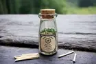 Apothecary matches in a glass tincture bottle with cork top firestarter fireplac