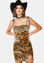 [Motel] Gold Tiger Verso Mini Dress