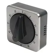 Mechanical Kitchen Timer in Stainless Steel with Strong Magnetic Backing