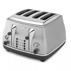 Delonghi CTO4003 Icona Classic 4 Slice Toaster - Silver
