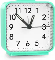 Small Silent Alarm Clock, Battery Operated, No Ticking, Snooze, Easy Set, Perfect for Office, School, Trip