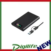 Simplecom SE239 Tool-free 2.5" SATA HDD SSD to USB-C Enclosure with RGB Lights U