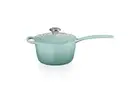 Le Creuset Cast Enamel Single-handed Pot Signature Sauce Pan 16 cm Sage Gas IH O