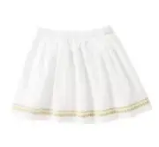 NWT Gymboree Girls PINEAPPLE SPARKLE White Embroidered Skirt Size 4