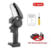 6" Mini Electric Chainsaw Cordless Battery Wood Cutter Saw Chain Saw for Makita