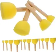 24Pcs Mushroom Sponge Paint Brushes with Wooden Handles for DIY Crafts Non Scratch Sponge Pens for Painting for Home and School Art Projects