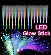 Glow in The Dark Colored LED Fiber Optic Fluorescent Sticks