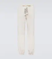 [Alanui] Alanui Akasha cotton jersey sweatpants UK 30 white
