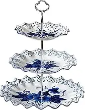New Chinese Style 3-Layer Ceramic Fruit Plate Home Living Room Dining Table Decoration Candy Plate Porcelain Fruit Bowl Fruit Basket Snack Plate