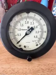 Cleaver Brooks 850-583 4-1/2" Dial, 0-60 PSI Pressure Gauge Flush Mount 1/4" NPT