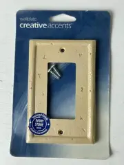 Creative Accents Ivory Stone Resin Wall Plate Single Rocker 869IVRY17