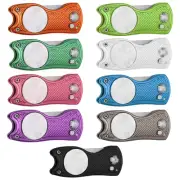 Reusable Golf Tee Divot Tool Folding Fork Lightweight Random Color