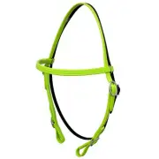 HILASON Western Horse Biothane Leather Headstall Lime Green | Horse Headstall |