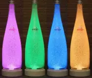 Evian Spring Water 750 ml Color Changing LED Remote Control Bottle Lamp France