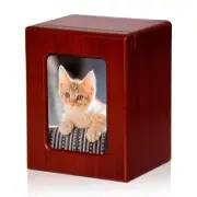 PCS Pet Urns for Cats, Cat Photo Urn, Pet Cremation Box, Cat Urn for Ashes, U...