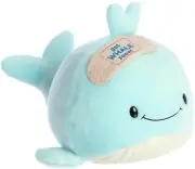 Aurora - Medium Blue JUST SAYIN' - 11" Get Whale Soon - Witty Stuffed Animal