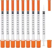 U-100 Syringes with Needle - 30G 1cc 1/2 Inch(13mm) Disposable Syringe, Individual Wrapped, 30PACK (1CC 30G 1/2"-30PACK)