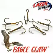 25 EAGLE CLAW #974 TREBLE Fishing Hooks PICK YOUR SIZE FREE USA SHIP! #974UH