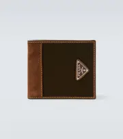 [Prada] Prada Re-Nylon leather-trimmed wallet One Size brown