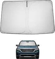 Proadsy 2025 Upgrade Windshield Sun Shade Custom Fit Kia Carnival 2022-2024 2025 4-Layer Foldable Front Sunshade Protector Sun Visor Blocks UV Rays Keep Car Cooler Accessories
