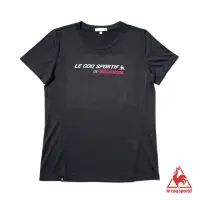在飛比找momo購物網優惠-【LE COQ SPORTIF 公雞】短袖T恤 女-黑-LW