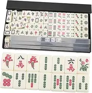 Abaodam Relaxing Mahjong Kit Travel Mahjong Toys for Home Party Entertainment Acrylic Mini Mahjong Set