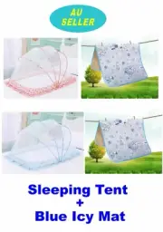 Mat+Baby Folding Portable Travel Bed Crib Cot Canopy Mosquito Net Sleeping Tent