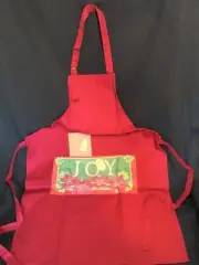 Christmas Joy Chef Apron Adjustable 2 Pockets NWT by Canterbury Collection