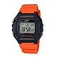 【CASIO 】大錶面清晰數位電子運動錶-橘 (W-218H-4B2)