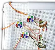 Needle minder for cross stitch The set of 3 parking bobbins needle minders floss holders keeper Magnetic clips tightening floss Cross stitch parking bobbins for embroidery frame scroll rod qsnap hoop Tension clips thread catcher