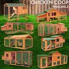 Chicken Run Coop Walk In House Rabbit Hutch Bunny Cage Duck Hen Pet Enclosure