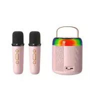 Mini Karaoke Audio with 2 Wireless Microphones for Kids Adults, Portable5502