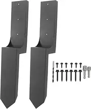 Fence Post Anchor Heavy Duty Steel Ground Spike Repair Kit for Wooden and Metal Fences Rustproof Treatment Includes 2 Stakes and 21 Accessories for Garden and Farm Use