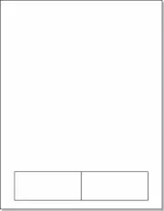 8-1/2" x 11 24# Integrated Label Form with 2 Labels of 3-1/2 x 1-1/2" Each...